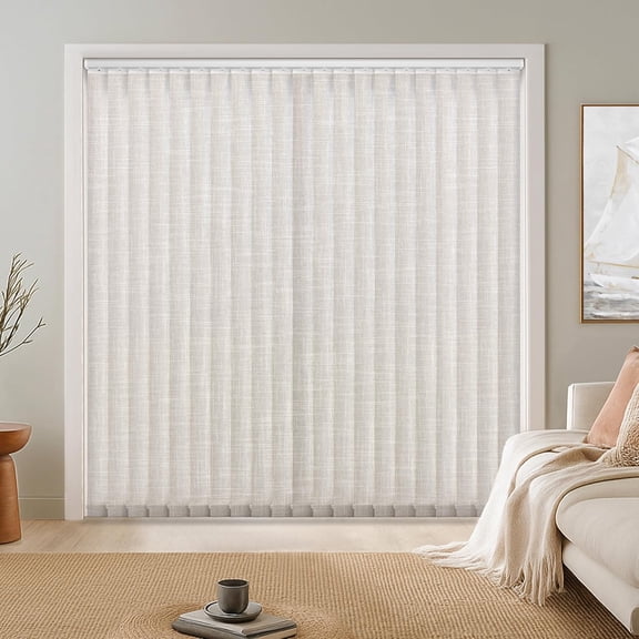 Light Filtering Vertical Blinds Replacement Slats  Polyester Fabric for Sliding Glass Door, Patio & Windows, 82.5"x3.5", 25 Pack, Light Beige