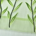 thumbnail image 1 of Light Filtering Voile Curtain Panel - Pastoral Print Sheer Drape for Living Room Bedroom Soft Diffused Light Privacy Window Treatment(Green), 1 of 8