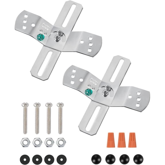 Light Fixture Mounting Bracket,4" Universal Crossbar,Mount Bracket Light Crossbar with Screws and Nuts,Rotatable and Fixed.Used for Pendant Lamps,Wall Lamps and Living Room Lamps,2 Pack.