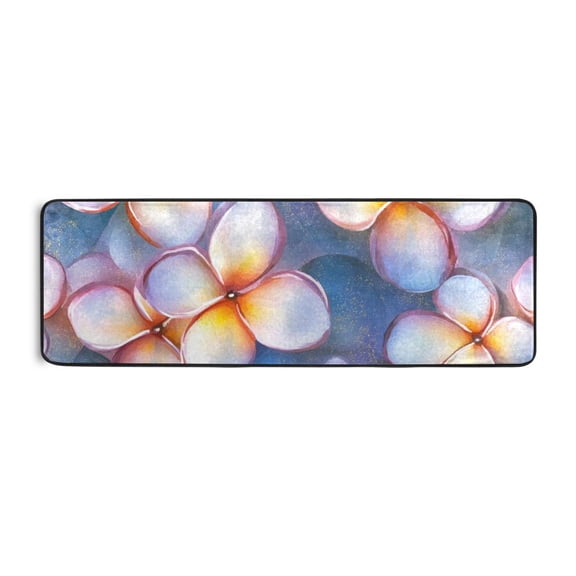 Light Floral Design Runner Rug for Hallways Kitchen Non Slip 2'x 6' Washable Hall Carpet for Bedroom Entryway Laundry Room