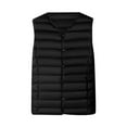thumbnail image 1 of Light For Women Autumn Winter Collarless Inner Bladder Short Women's Vest Plus Size Round Neck Coat, 1 of 2