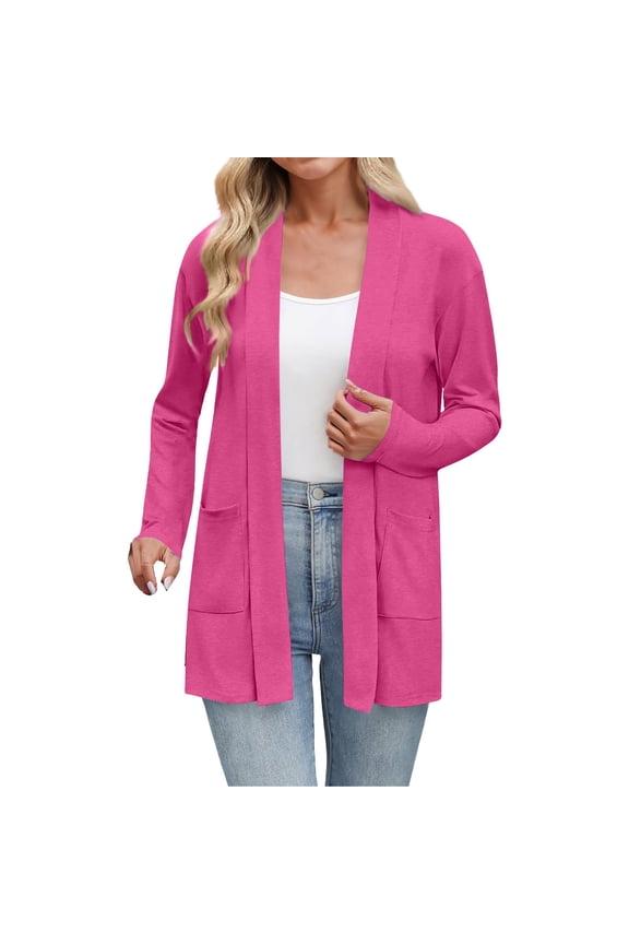 a Light and Front-Opening and One-Piece Autumn Fashion Cardigan for Women Sweater Cardigan Lightweight Cardigans for Women Long Sleeve Thin Cardigans Open Front Cardigan Fall Fashion Cardigan