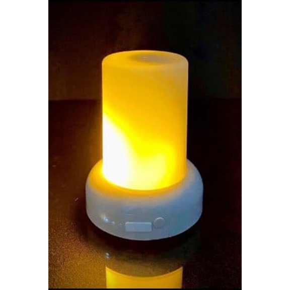 The Light Garden - Mini FlameIllusion Advanced Digital Flame Simulation Fire Module - 2.75" x 3.5" - Rechargeable - Indoor - Remote Ready
