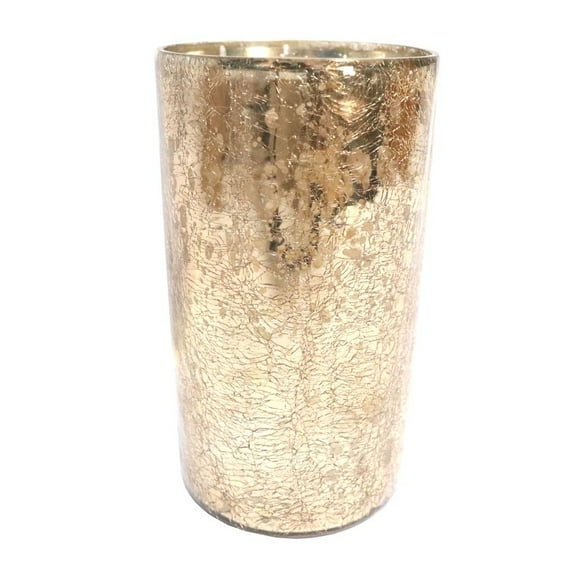 Light Garden 565381 - 7.5" Copper Crackle Glass Candle Holder