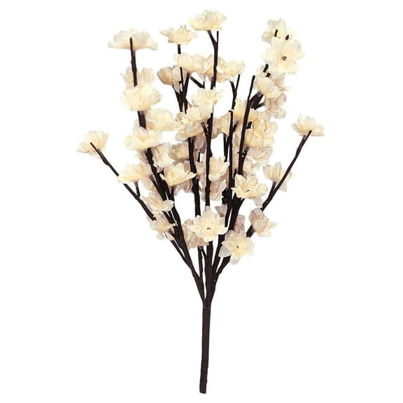 Light Garden Plum Blossom Tree - 20 Inch Illuminated Branch - White Flowers - LED Plug-In - Artificial Floral Arrangement - Decorative Home Decor