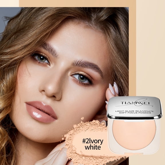 Light Gauze Soft Focus Powder Compact, Setting, Touch-up, Base Makeup, with Oil Control, Matte Finish, Longlasting Makeup Anti-dullness