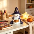 thumbnail image 1 of Light up Ghost Figurines with Spooky Witch Hat Accents, Handcrafted Resin Ghosts with Battery-Powered LED - Festive Tabletop Decor for Halloween Party, Home & Indoor Display, 1 of 6