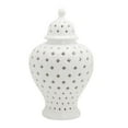 thumbnail image 1 of Light Ginger Jar Porcelain Jar Carved Lattice Hollow Out Jars, 1 of 6