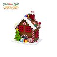 thumbnail image 1 of Light Up Gingerbread Themed House Ornament, PVC Warm LED Hanging Decoration for Christmas Tree, Tabletop Mantel Shelf Christmas Village Home Holiday Display, 1 of 7