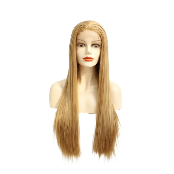 Light Golden Split Wig With High-temperature Silk, Naturally Easy To Maintain For Daily Use Breathable, lightweight