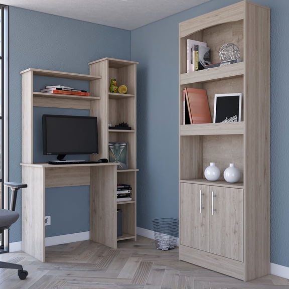 Light Gray, 2-Piece - Pre-drilled Holes for Precise Screw Placement - Workspace - Well-Finished Office Furniture