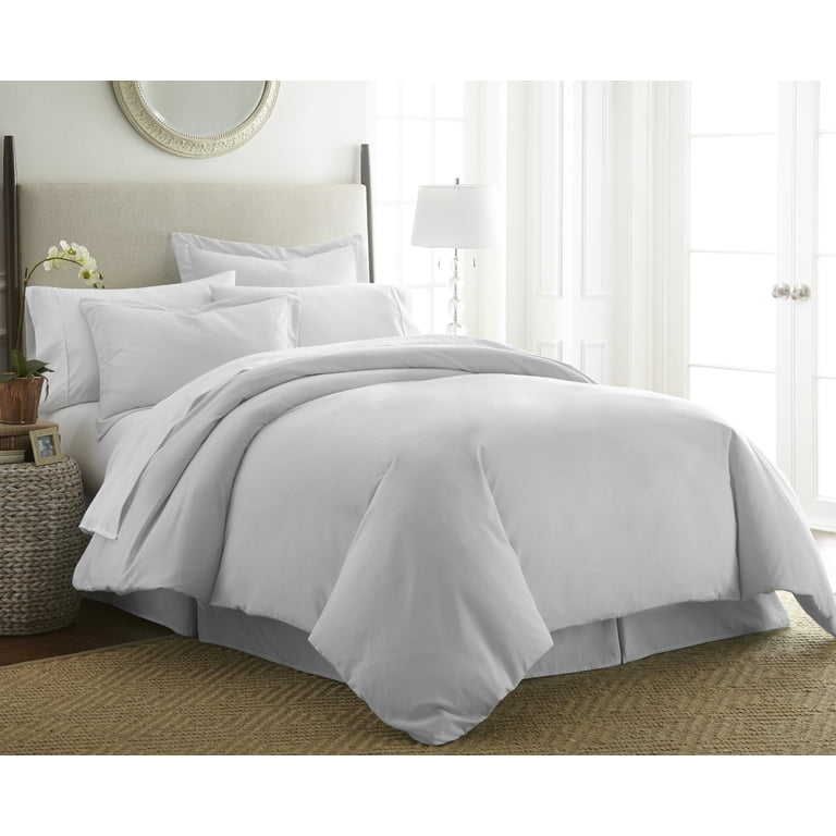 Nestl Bedding Soft Brushed Microfiber Duvet Cover Set – California King, Gray