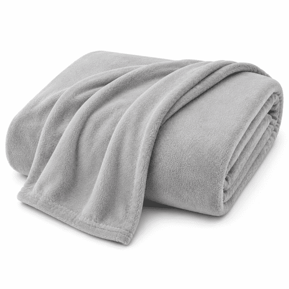 Continental Bedding Soft Lightweight Plush Microfleece Blanket for Couch, Sofa & Bed, Cozy Warm All-Season Throw, Gray, 90x90