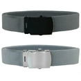 thumbnail image 1 of Light Gray Adjustable Canvas Military Web Belt With Metal Buckle 32 to 72, 1 of 3