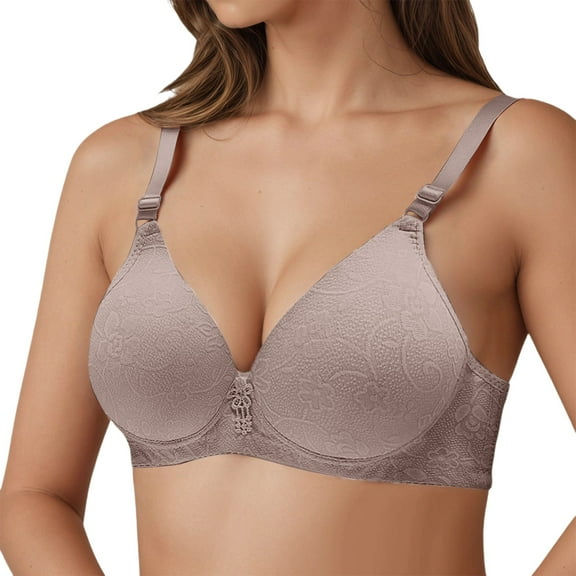 Light Gray Bra Soft Support Wirefree Bras For Comfortable Non Padded Lightweight Bra With Full Coverage And Wide Straps nylon