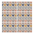 thumbnail image 1 of Light Gray Chicken Pattern Summer Placemats Table Placemats Set Of 6-Linen Kitchen Washable Placemats Table Mats 11.8"x17.7" Non-Slip Heat Resistant, 1 of 5