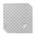 thumbnail image 1 of Light Gray Cloth Napkins, Minimalist Boho Abstract Ethnic Motifs Washable and Reusable Dinner Napkins Set of 4, Table Napkin for Kitchen Party Birthday Wedding Hotel Housewarming 20"x20", 1 of 8