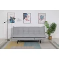 thumbnail image 1 of Light Gray Convertible Sofa Bed, Click Clack Mechanism Futon Sofa Couch, Plush Pillow Top Tufted Sofa, 1 of 6
