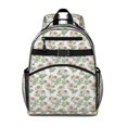 thumbnail image 1 of Light Gray Daisy Flower Pattern Backpack for School,Cute School Bag,Schoolbag with Adjustable Shoulder Straps & Padded Back,15.25"x11.5"x5.25", 1 of 5