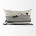 thumbnail image 1 of Light Gray Detailed Lumbar Throw Pillow Cover, 1 of 9