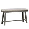 thumbnail image 1 of Light Gray Finish Dining Bench / Polyester Fabric Cushioned, 1 of 2