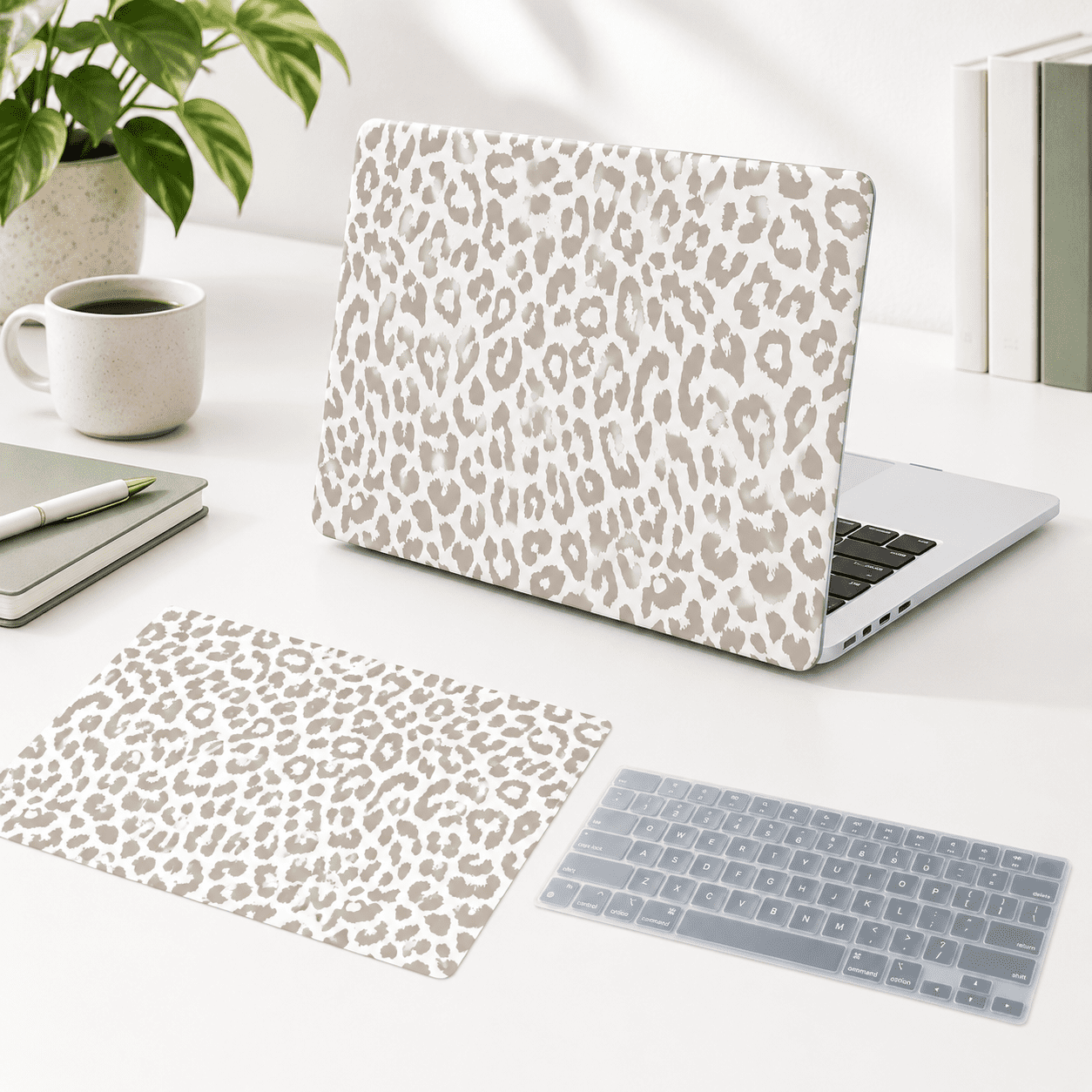 Light Gray Leopard Print MacBook Neo Case 13 inch 2026 Model A3404 ...
