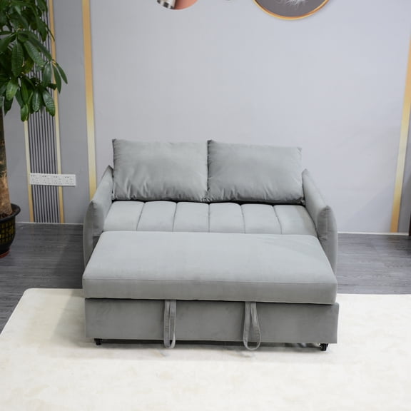 Light Gray Linen Sofa Bed | Modern Style for Living Room | Soft and Elegant