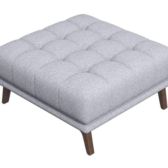 Light Gray Linen Tufted - Comfortable Footrest and Versatile Coffee Table for Living Room