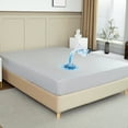 thumbnail image 1 of Light Gray Mattress Protector Waterproof Bed Cover Full Size Mattress Pad Cover 12'' Deep Pocket Fitted Sheet, 1 of 7