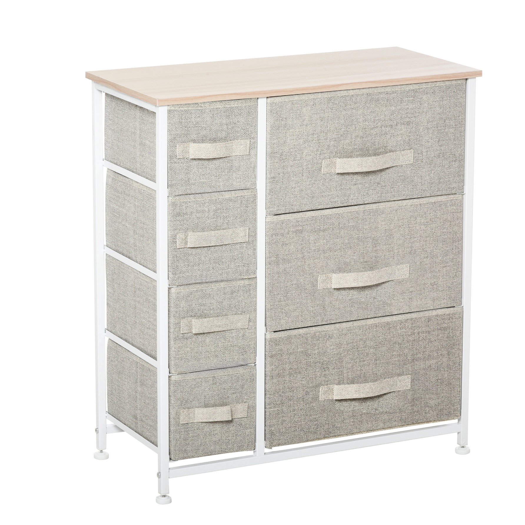 Light Gray Metal - 7-Drawer Storage Unit - Small Spaces - Adjustable ...