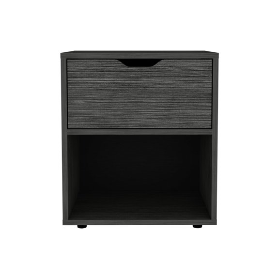 Light Gray Nightstand with Stable Base / Four - Leg Support for Bedroom