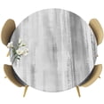 thumbnail image 1 of Light Gray Ombre Round Tablecloth 45-54 Inch Round Fitted Table Cloth with Elastic Edge, Modern Abstract Art Oil Painting Waterproof Table Cover Protector for Outdoor Picnic Party Dining, 1 of 9