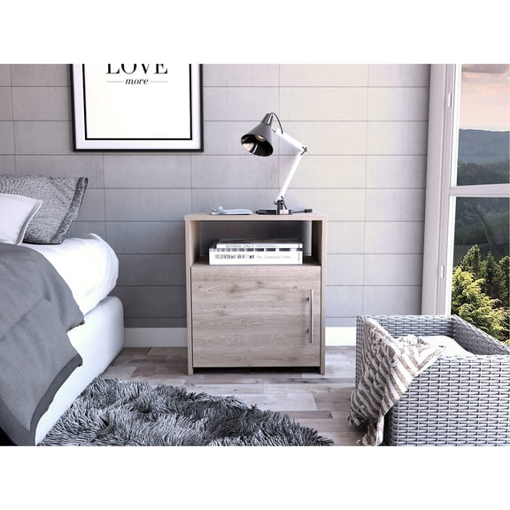 Light Gray Quartz Nightstand, Resistant Surface / Hold Decorative Accessories