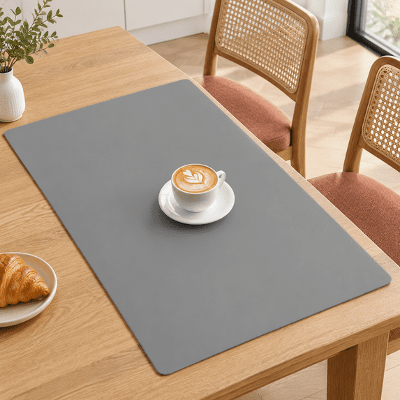 Light Gray Silicone Kitchen Counter Mat, 32