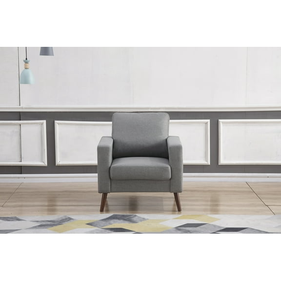 Light Gray Stationary Fabric Basic Chair