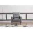thumbnail image 1 of Light Gray Stationary Fabric Tufted Back Chair with Arm Pillow, 1 of 2
