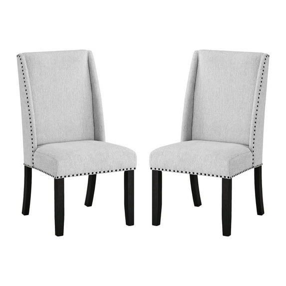 Light Gray Upholstered Chairs | Modern Design for Dining Room | 300 lbs ...