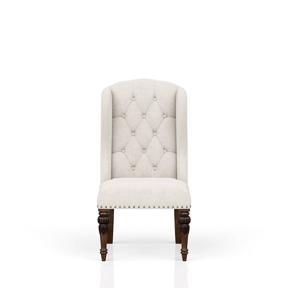 Light Gray Upholstered Host Chair / Enhance Your Dining Decor