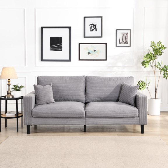 Light Gray, Upholstered Sofa | For Unwinding After a Long Day | Offers Soft and Comfortable Seating