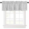 thumbnail image 1 of Light Gray Valances for Windows Farmhouse Kitchen Curtains Valances Rod Pocket Valance Curtains for Kitchen Windows Minimalist Boho Abstract Ethnic Motifs Window Valances for Bathroom Bedroom 42"x18", 1 of 6