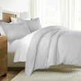 thumbnail image 1 of Light Gray Vintage Washed 3 Piece Cotton Duvet Cover Set, Full/Queen, by Noble Linens, 1 of 6