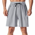 thumbnail image 1 of Men's Athletic Running Shorts Gym Workout Shorts Quick Dry Lightweight Sports Basketball Exercise Tennis Light Gray XL, 1 of 5