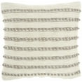 thumbnail image 1 of Light Gray and Ivory Textured Stripes Throw Pillow, 1 of 4