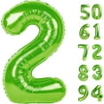 thumbnail image 1 of Light Green 2 Balloon, Number Balloons 40 Inch, 2nd Balloon Number Birthday Decorations, Second Two Birthday Party Supplies, Number 2 Balloon, 1 of 17