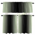 thumbnail image 1 of Light Green Black Ombre Kitchen Curtains Sets for Windows 36 Inch Length, Modern Gradient Abstract Art Rod Pocket Window Treatments Tier Curtains and Valances Set for Bedroom/Bathroom, 1 of 8