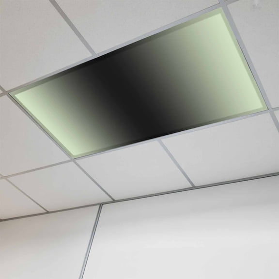 Light Green Black Ombre Magnetic Fluorescent Light Covers for Ceiling Lights 2x4Ft, Modern Gradient Abstract Art Office Classroom Kitchen Drop Ceiling Light Covers Lighting Filters Shade Panel 1 Pack