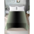 thumbnail image 1 of Light Green Black Ombre Queen Size Flat Sheet, Wrinkleproof & Fadeproof Cooling Flat Bed Sheet Only, Modern Gradient Abstract Art Breathable Soft Bedding Top Sheets 90 x 102 Inches, 1 of 8