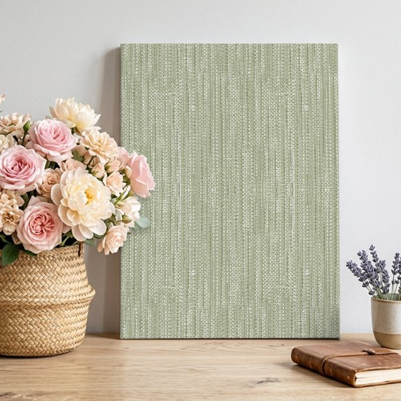 Light Green Canvas Wall Art for Living Room, Country Vintage Minimalist Solid Color Backdrop Poster Print Painting for Bedroom Office Home Decoration Wall Pictures Prepare To Hang 8"x12"