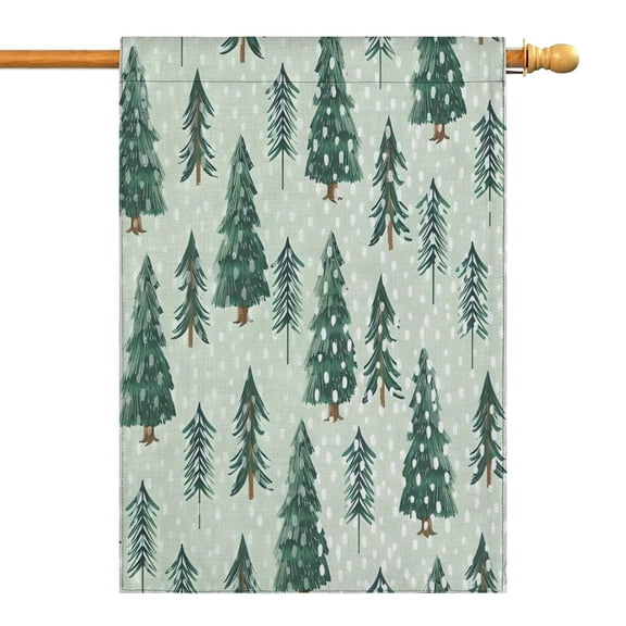 Light Green Christmas Tree Pattern Fall Garden Flags 28"x40" Double Side,Small Yard Flags for Outside,Outdoor Fall Decor,Autumn Funny Garden Flag Yard Decoration