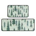 thumbnail image 1 of Light Green Christmas Tree Pattern Kitchen Rugs Sets Of 2,Anti Fatigue Kitchen Mat Rugs Non Slip Washable,Decorative Kitchen Floor Mats for Kitchen,Sink,Laundry,17"X30"+17"X47", 1 of 7
